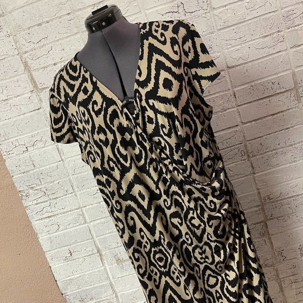 Jones New York Animal Print Wrap Dress Plus 2x